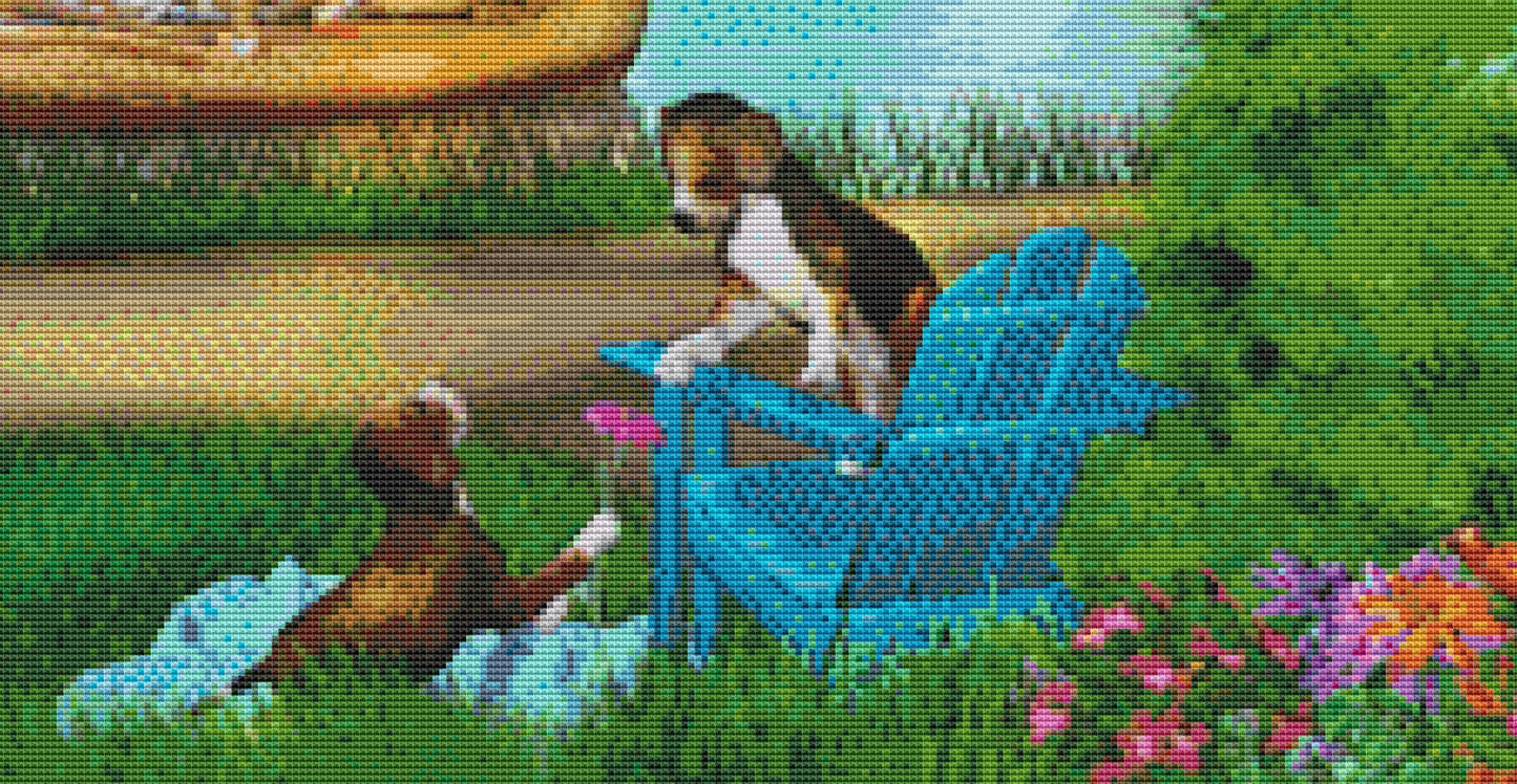 By The Shore cross stitch pattern by Caplyn Dor/Porterfields Fine Art Licensing