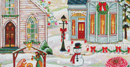 A Christmas Celebration cross stitch pattern by Peggy Davis/Porterfields Fine Art Licensing