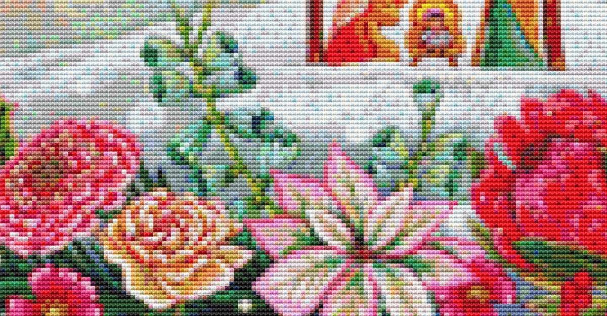 A Christmas Celebration cross stitch pattern by Peggy Davis/Porterfields Fine Art Licensing