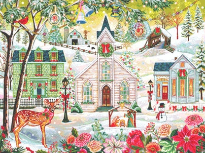 A Christmas Celebration cross stitch pattern by Peggy Davis/Porterfields Fine Art Licensing