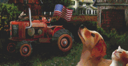 America the Beautiful cross stitch pattern by Tom Wood/Porterfields Fine Art Licensing