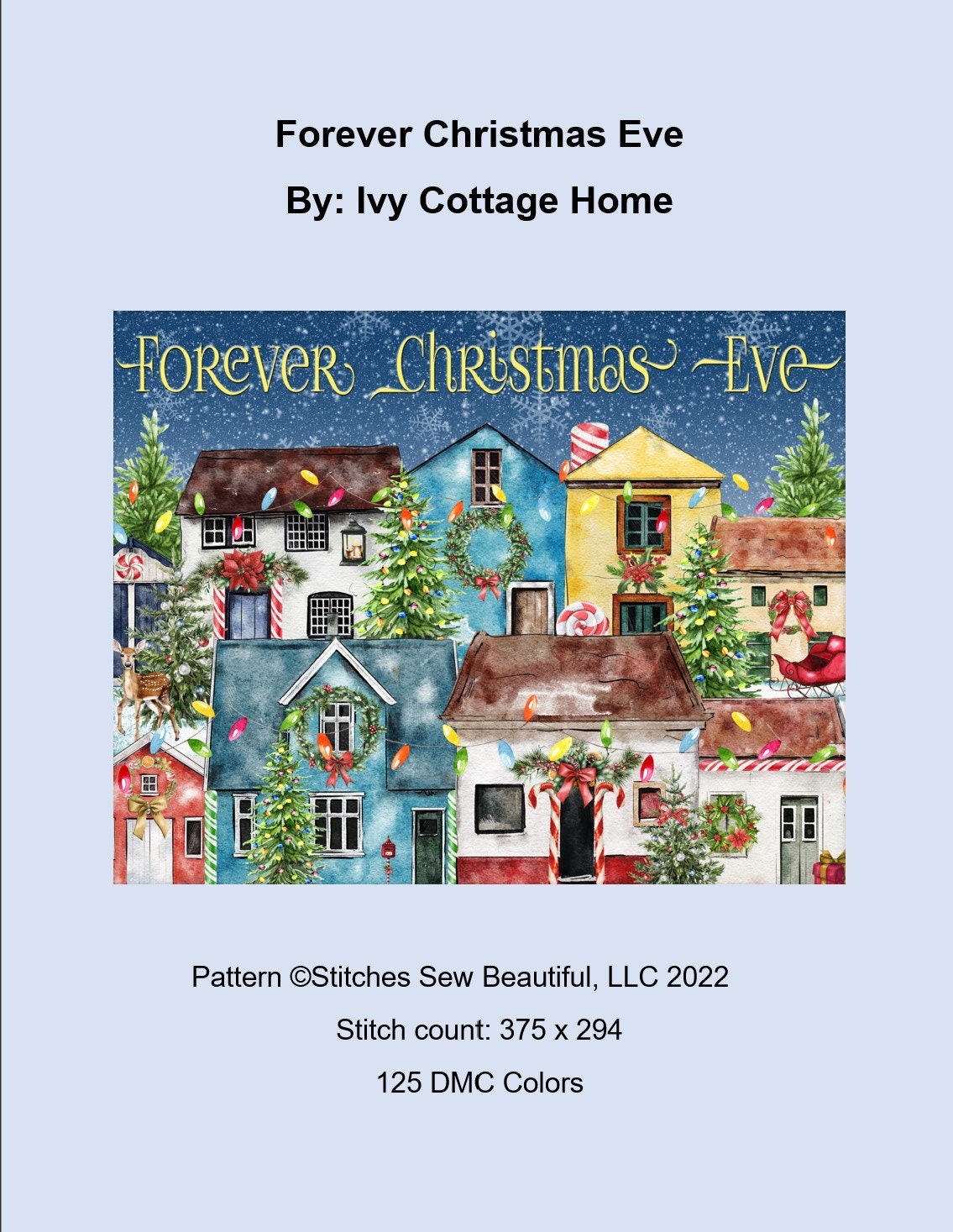 Forever Christmas Eve cross stitch pattern by IvyCottageHome