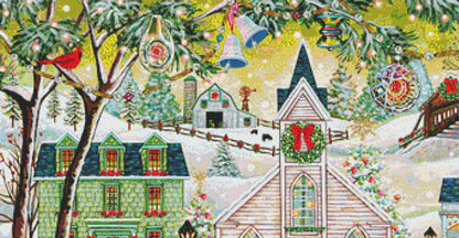 A Christmas Celebration cross stitch pattern by Peggy Davis/Porterfields Fine Art Licensing