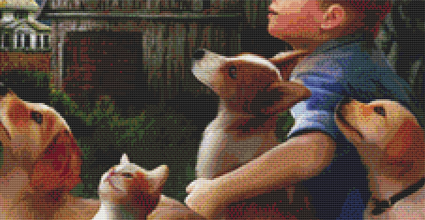 America the Beautiful cross stitch pattern by Tom Wood/Porterfields Fine Art Licensing