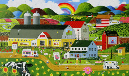 Sunshine Dairy Farm cross stitch pattern by Patrick Gauthier
