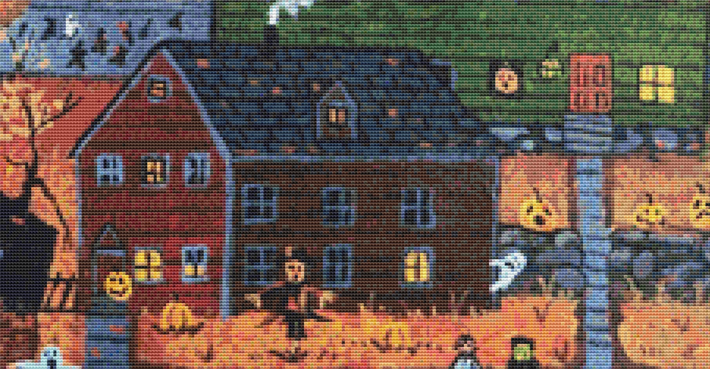 Spook Street cross stitch pattern by Patrick Gauthier