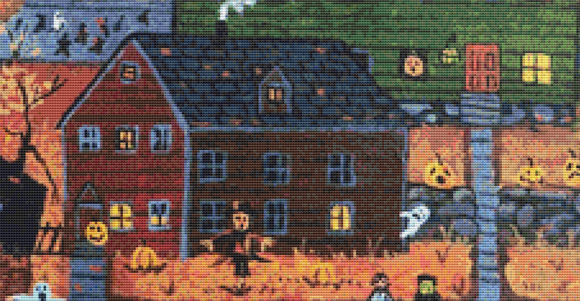 Spook Street cross stitch pattern by Patrick Gauthier