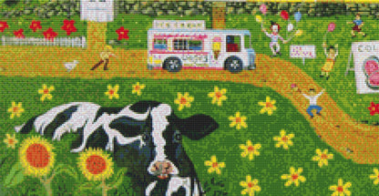 Sunshine Dairy Farm cross stitch pattern by Patrick Gauthier