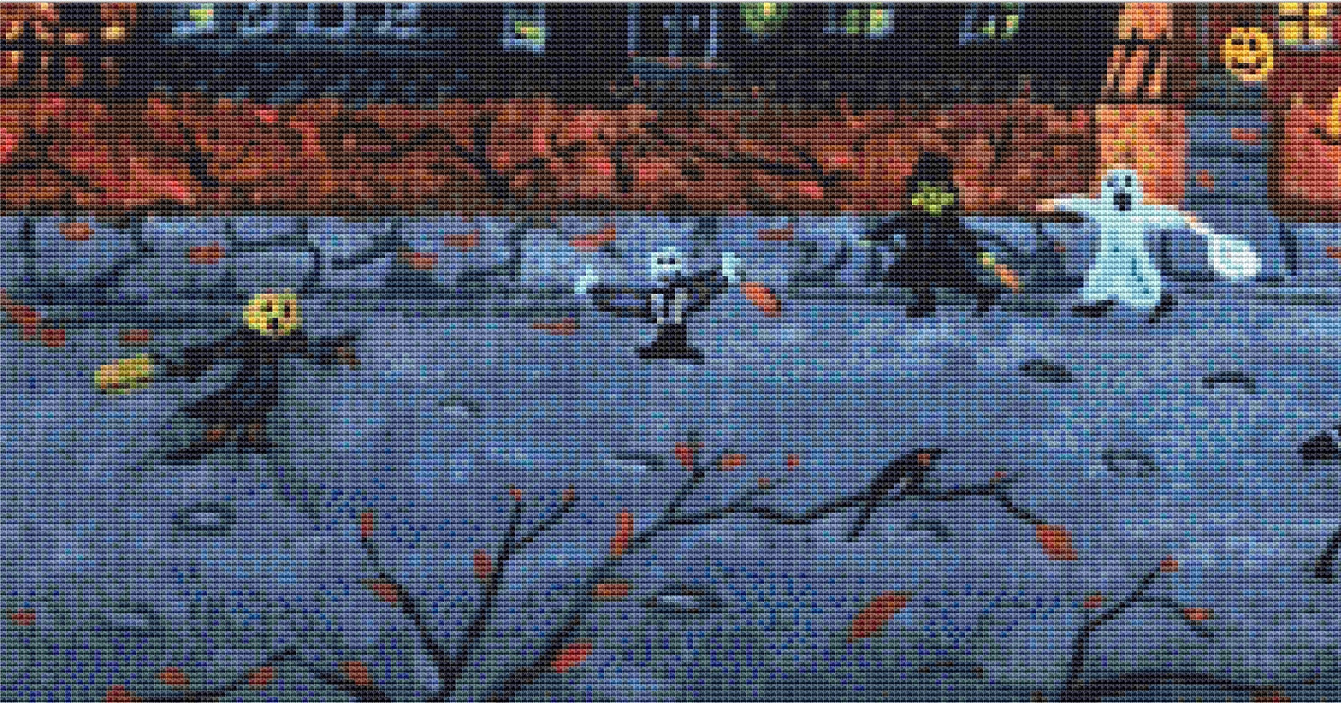 Spook Street cross stitch pattern by Patrick Gauthier