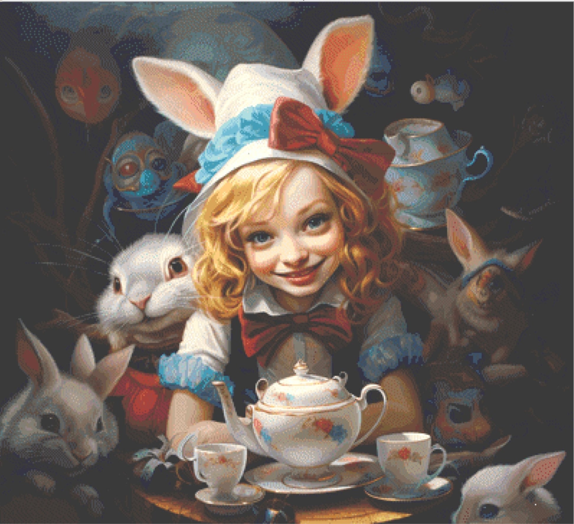 Alice in Wonderland cross stitch pattern by SphinxDesignStudio