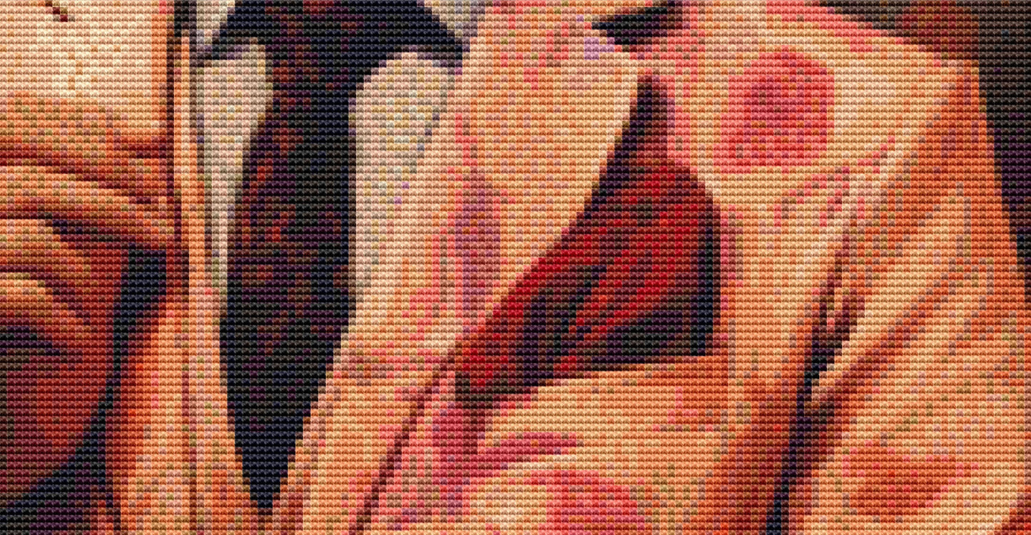 Crowley and Aziraphale cross stitch pattern by SphinxDesignStudio