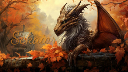 October Dragon cross stitch pattern by Serr.Kai A Quill & Ink