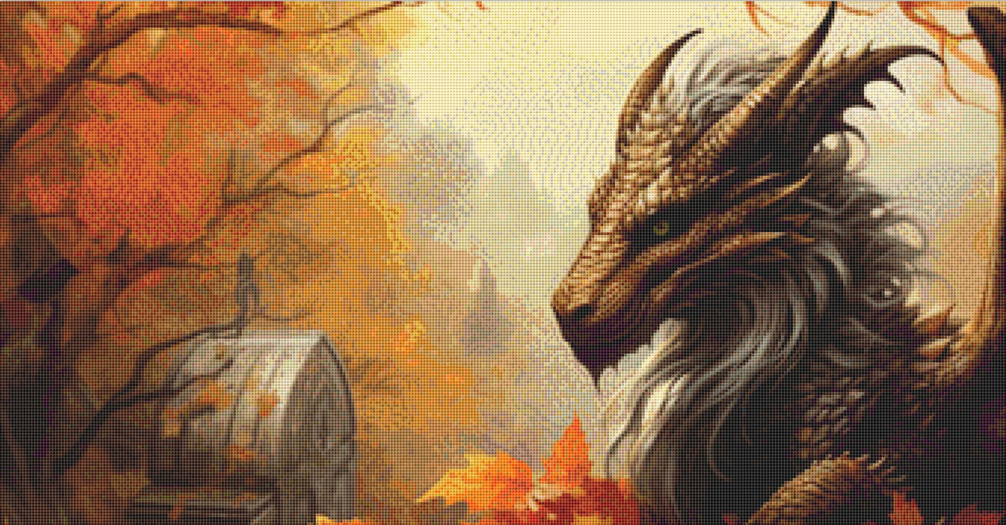 October Dragon cross stitch pattern by Serr.Kai A Quill & Ink
