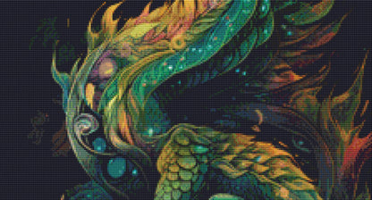 Chakra Dragon cross stitch pattern by Serr.Kai A Quill & Ink