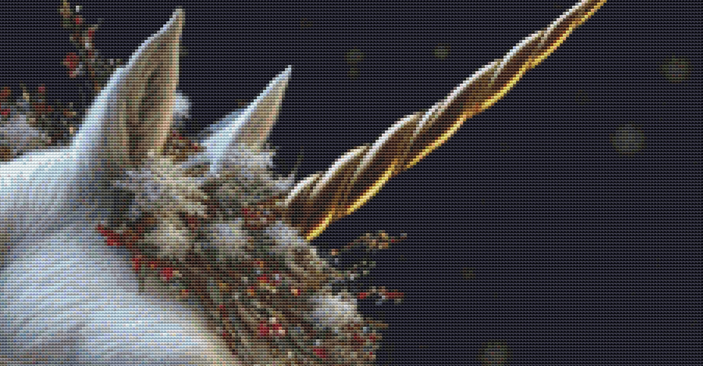 Holiday Unicorn cross stitch pattern by Serr.Kai A Quill & Ink