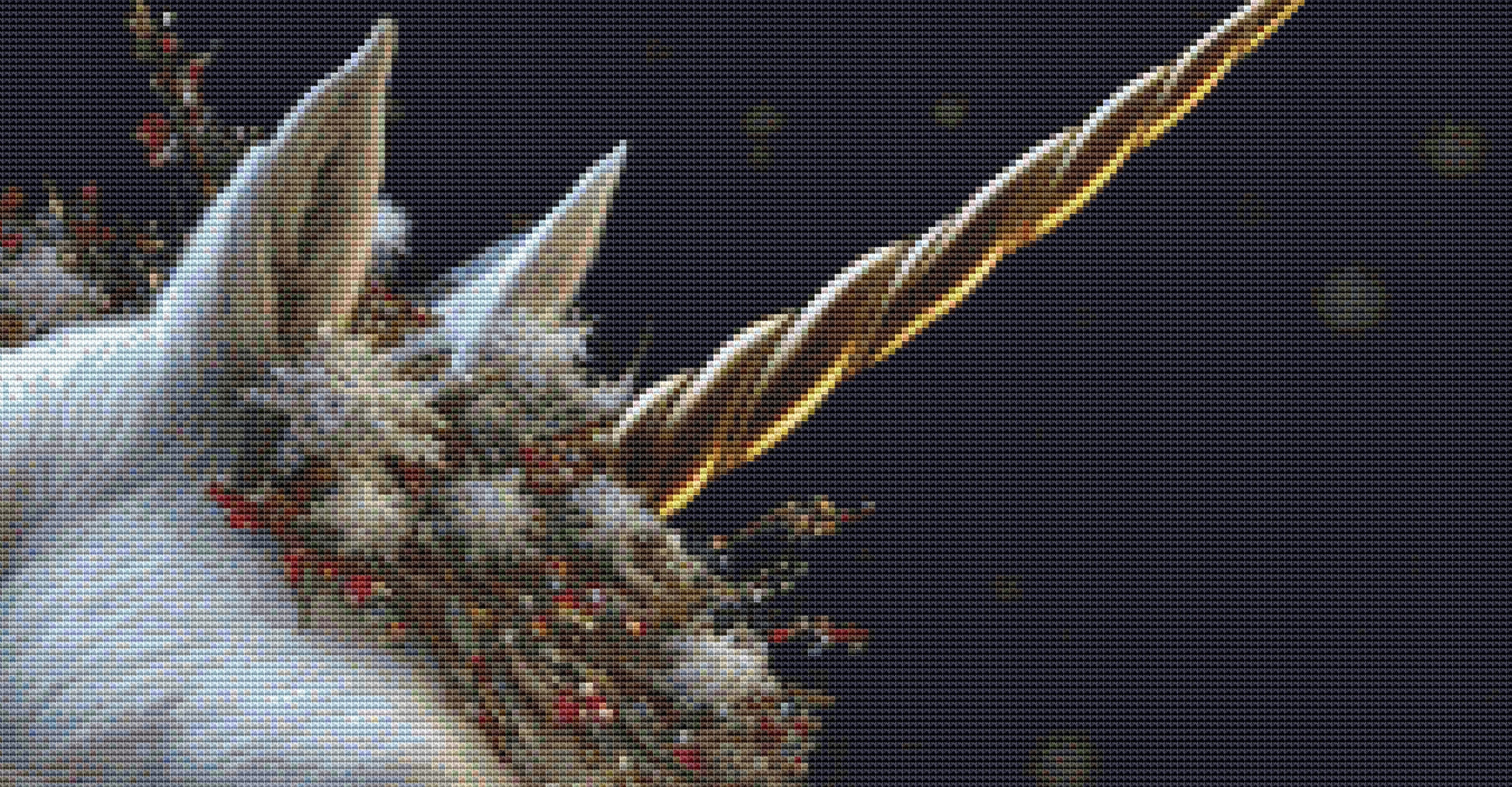 Holiday Unicorn cross stitch pattern by Serr.Kai A Quill & Ink