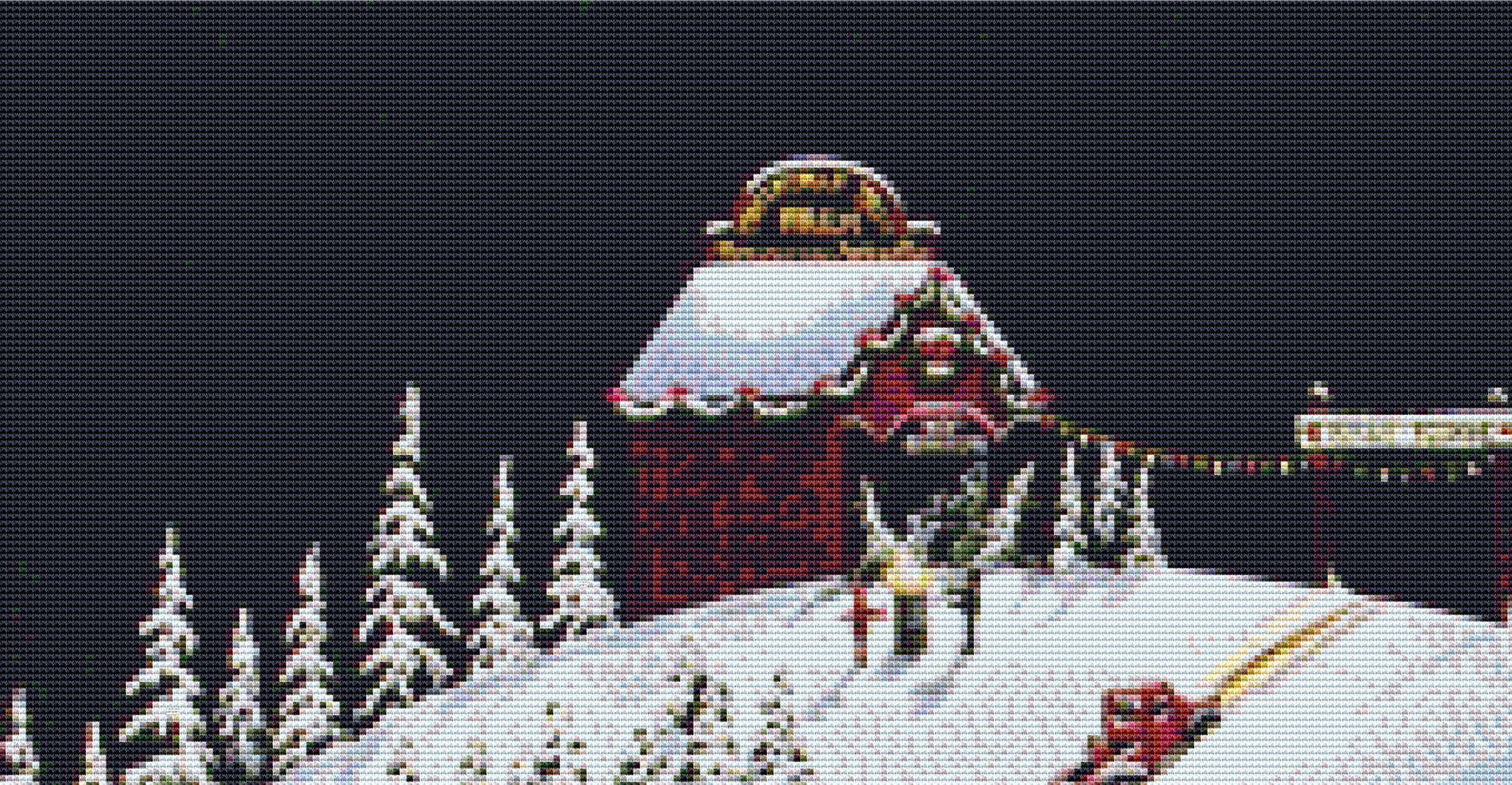 Christmas in Holly Ridge counted cross stitch pattern by Catherine Holman/Ansada Art Licensing Group, LLC