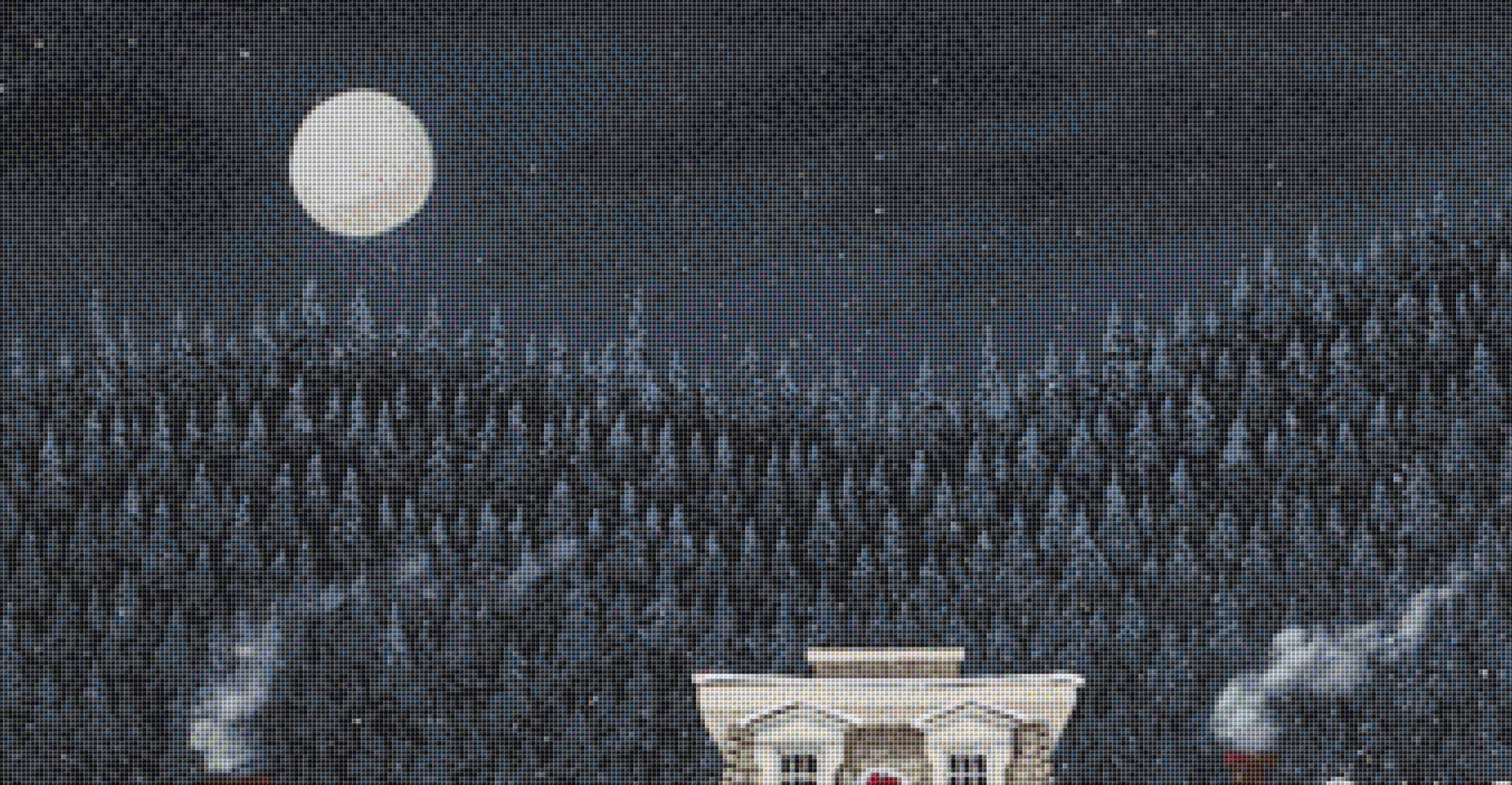 Christmas in Pine Valley counted cross stitch pattern by Catherine Holman/Ansada Art Licensing Group, LLC