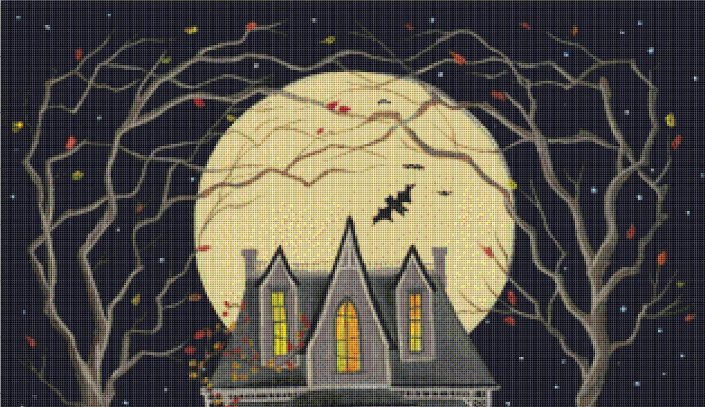 Enter if You Dare cross stitch pattern by Kim Leo licensed by JMS Art Licensing