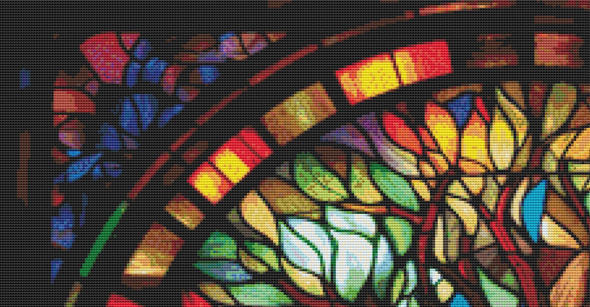 Stained Glass Tree of Life cross stitch pattern by PeacefulArtColors