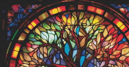 Stained Glass Tree of Life cross stitch pattern by PeacefulArtColors