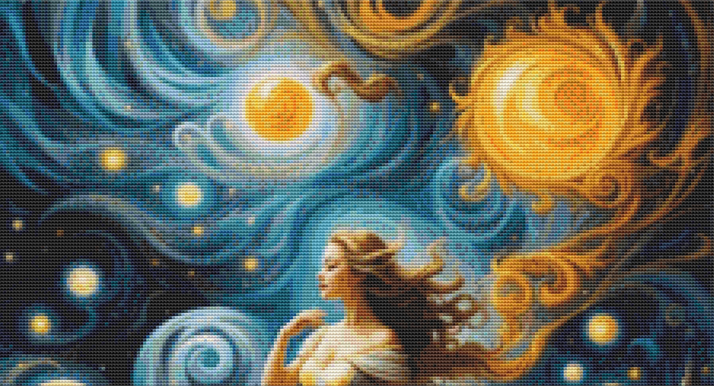 Surrealism of Beauty cross stitch pattern by Eder Jose Rosa