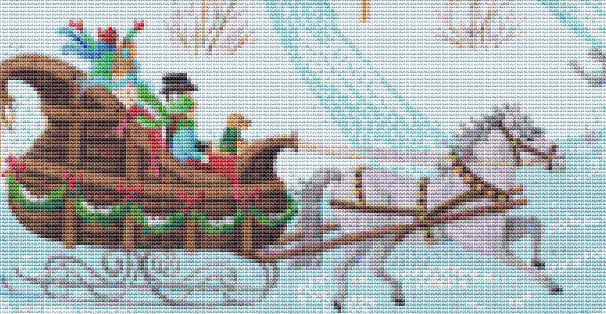 Ride Around Town cross stitch pattern by Kim Leo licensed by JMS Art Licensing