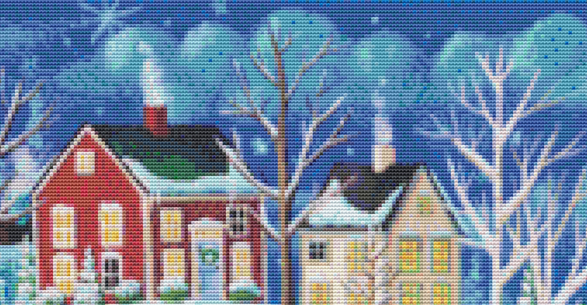 Ride Around Town cross stitch pattern by Kim Leo licensed by JMS Art Licensing