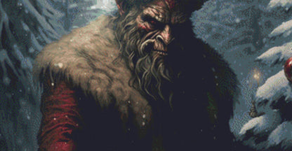 Krampus cross stitch pattern by Serr.Kai A Quill & Ink