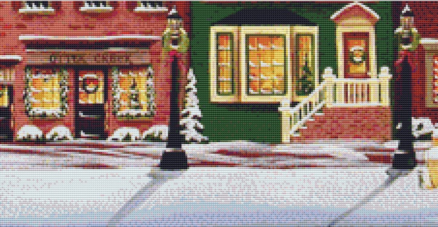 Christmas in Holly Ridge counted cross stitch pattern by Catherine Holman/Ansada Art Licensing Group, LLC