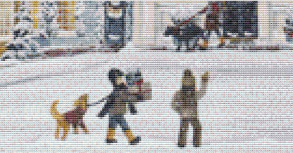 Christmas in Pine Valley counted cross stitch pattern by Catherine Holman/Ansada Art Licensing Group, LLC