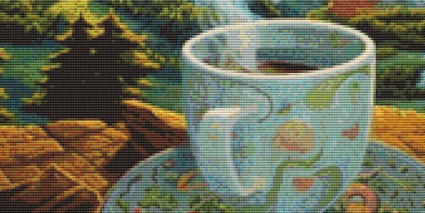 Starshine Coffee cross stitch pattern by Tammy L. Gross
