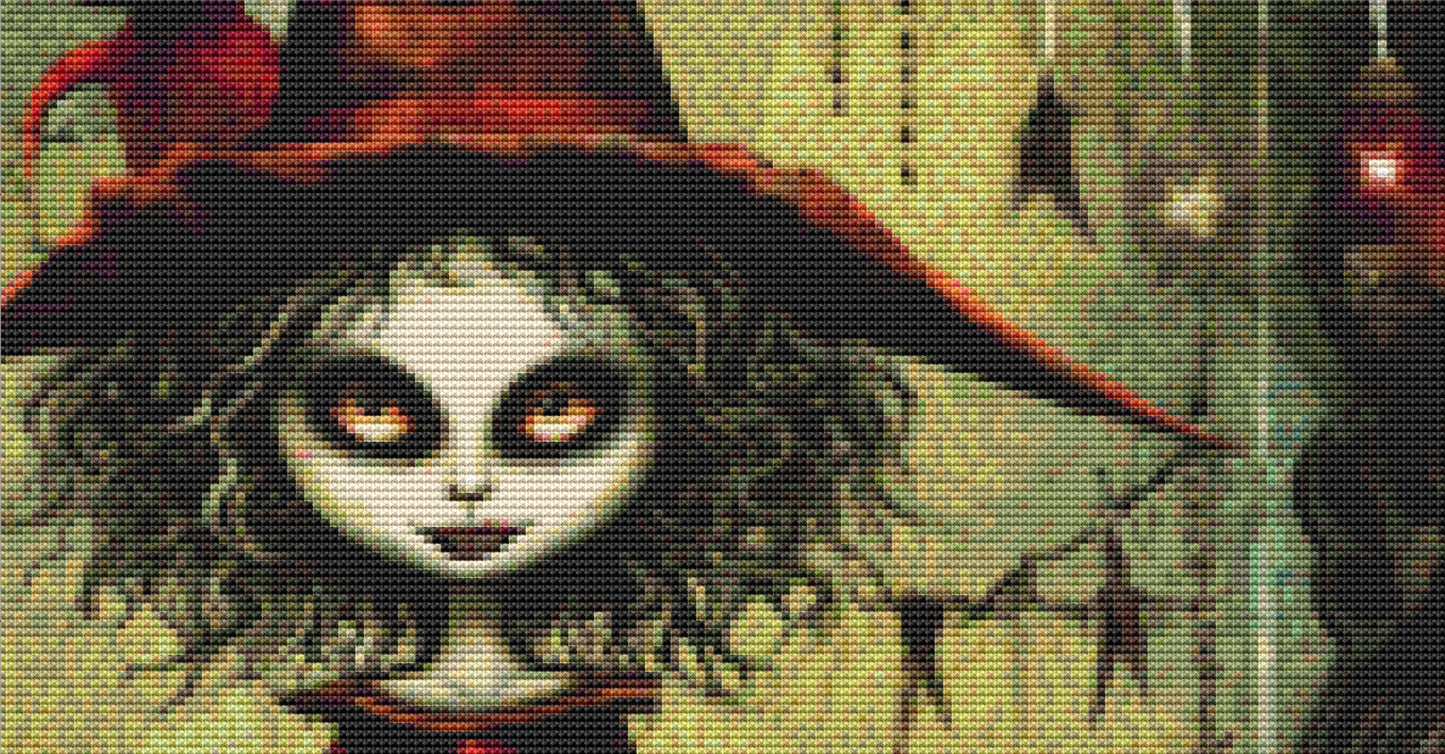 Goth Dolls Winter No. 1 cross stitch pattern by MysticMoonCraftery