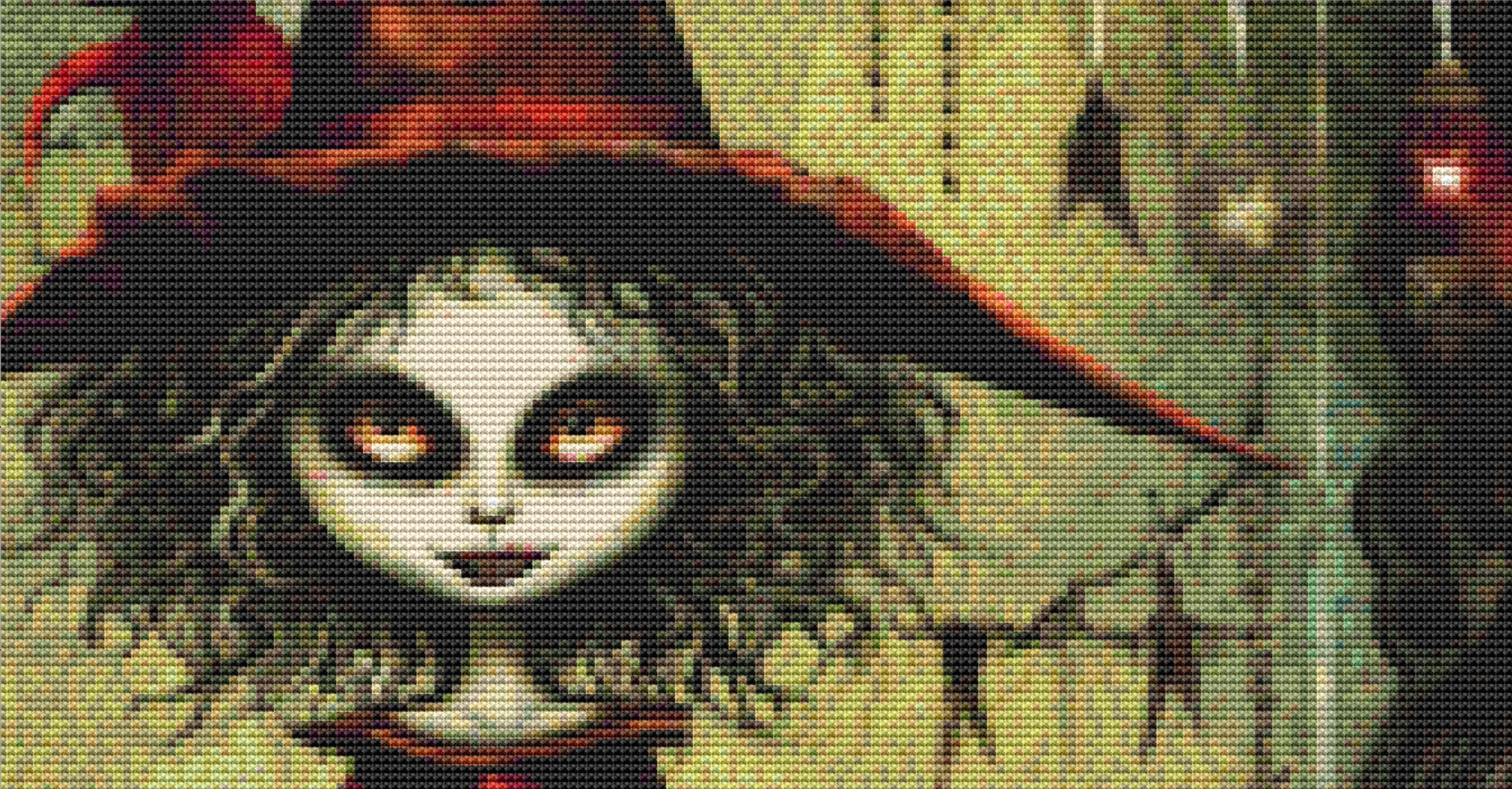 Goth Dolls Winter No. 1 cross stitch pattern by MysticMoonCraftery