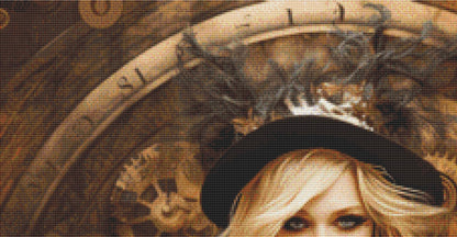 Queen of Steampunk No. 2 cross stitch pattern by MysticMoonCraftery