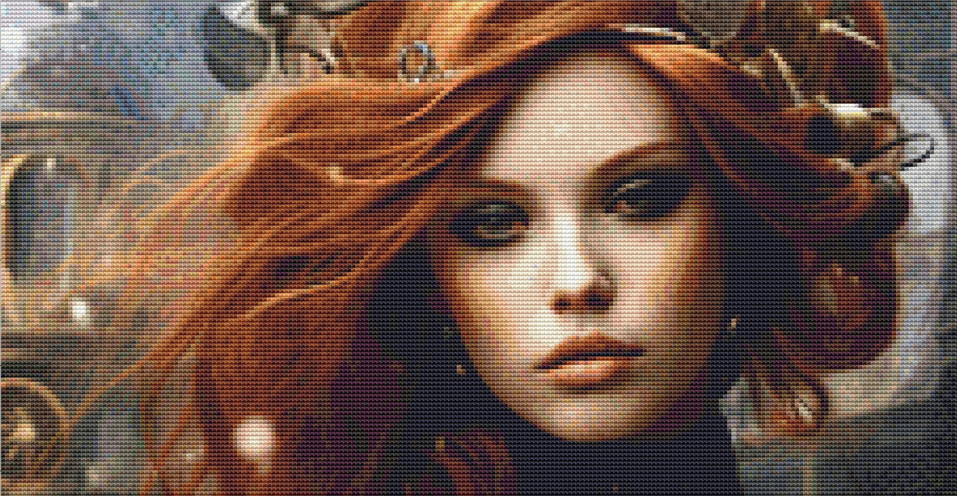 Queen of Steampunk No. 3 cross stitch pattern by MysticMoonCraftery