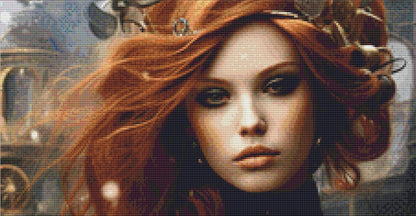 Queen of Steampunk No. 3 cross stitch pattern by MysticMoonCraftery