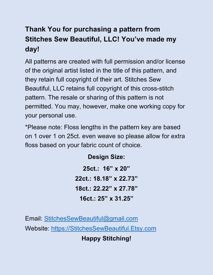 Mother Nature cross stitch pattern by Jose Francese
