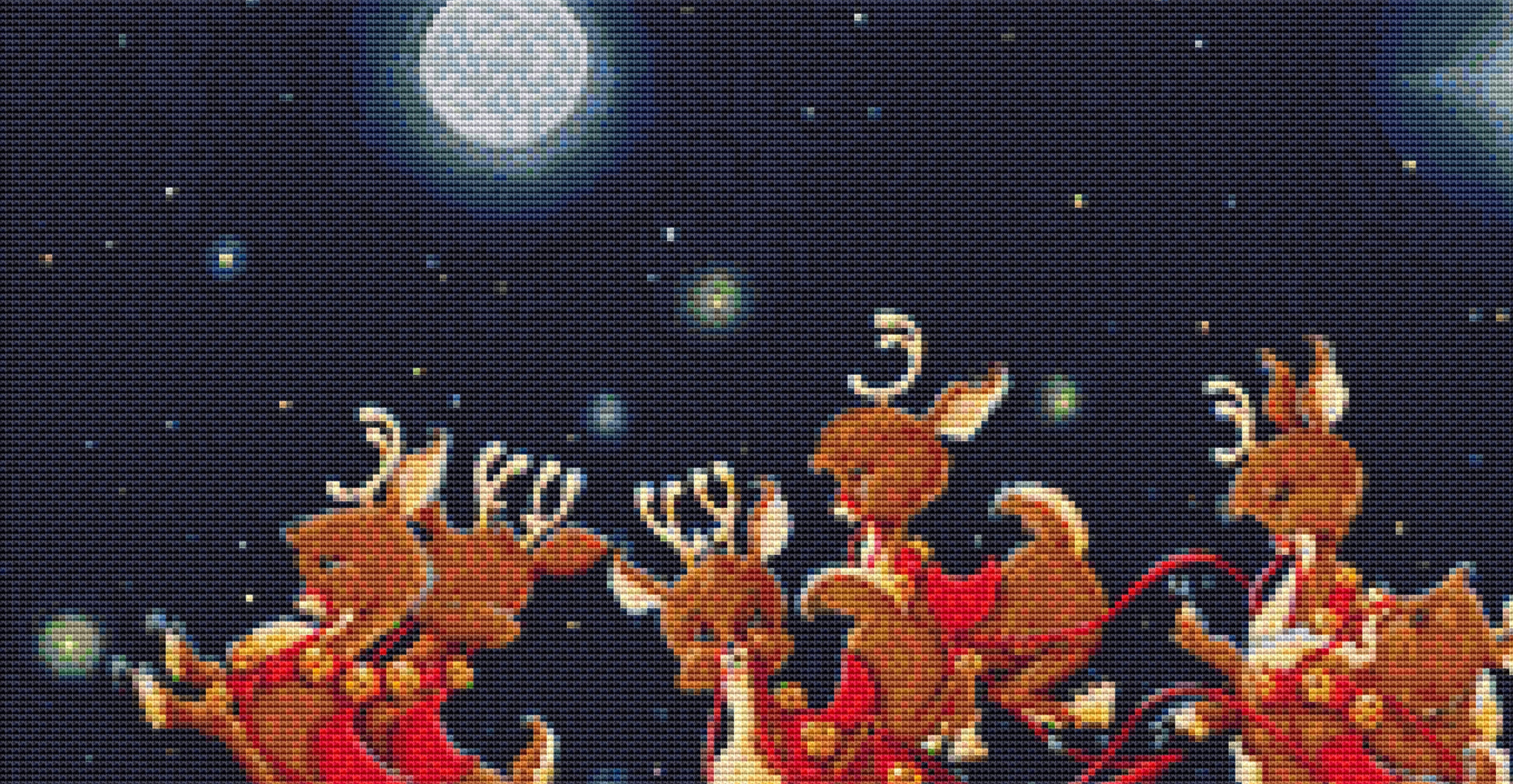 Now Dash Away All cross stitch pattern by Joseph Holodook/Porterfields Fine Art Licensing