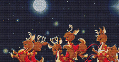 Now Dash Away All cross stitch pattern by Joseph Holodook/Porterfields Fine Art Licensing