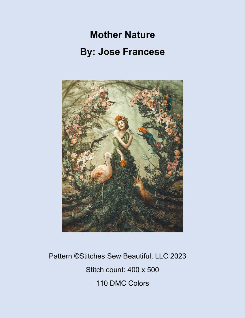Mother Nature cross stitch pattern by Jose Francese