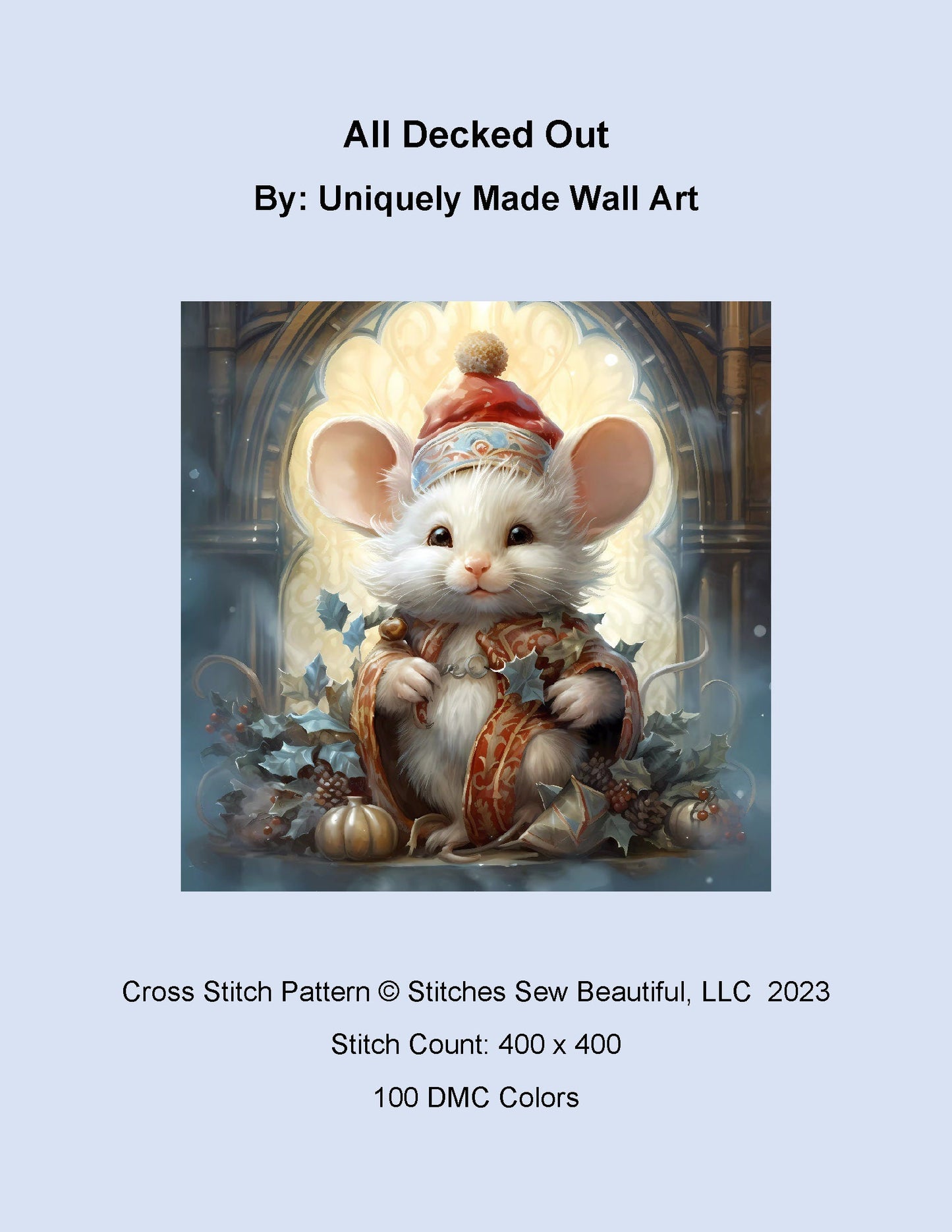 All Decked Out cross stitch pattern by UniquelyMadeWallArt