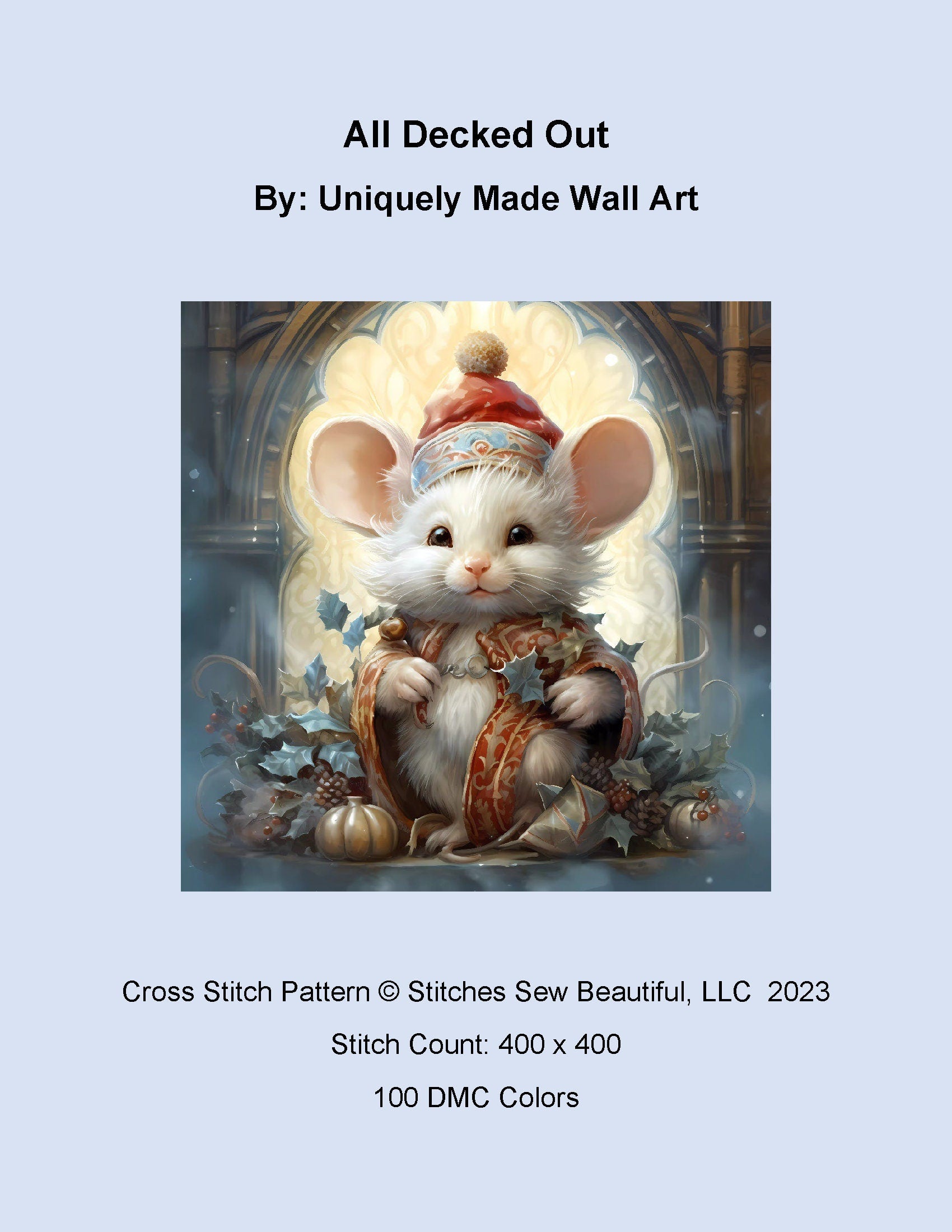 All Decked Out cross stitch pattern by UniquelyMadeWallArt