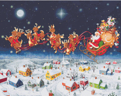 Now Dash Away All cross stitch pattern by Joseph Holodook/Porterfields Fine Art Licensing