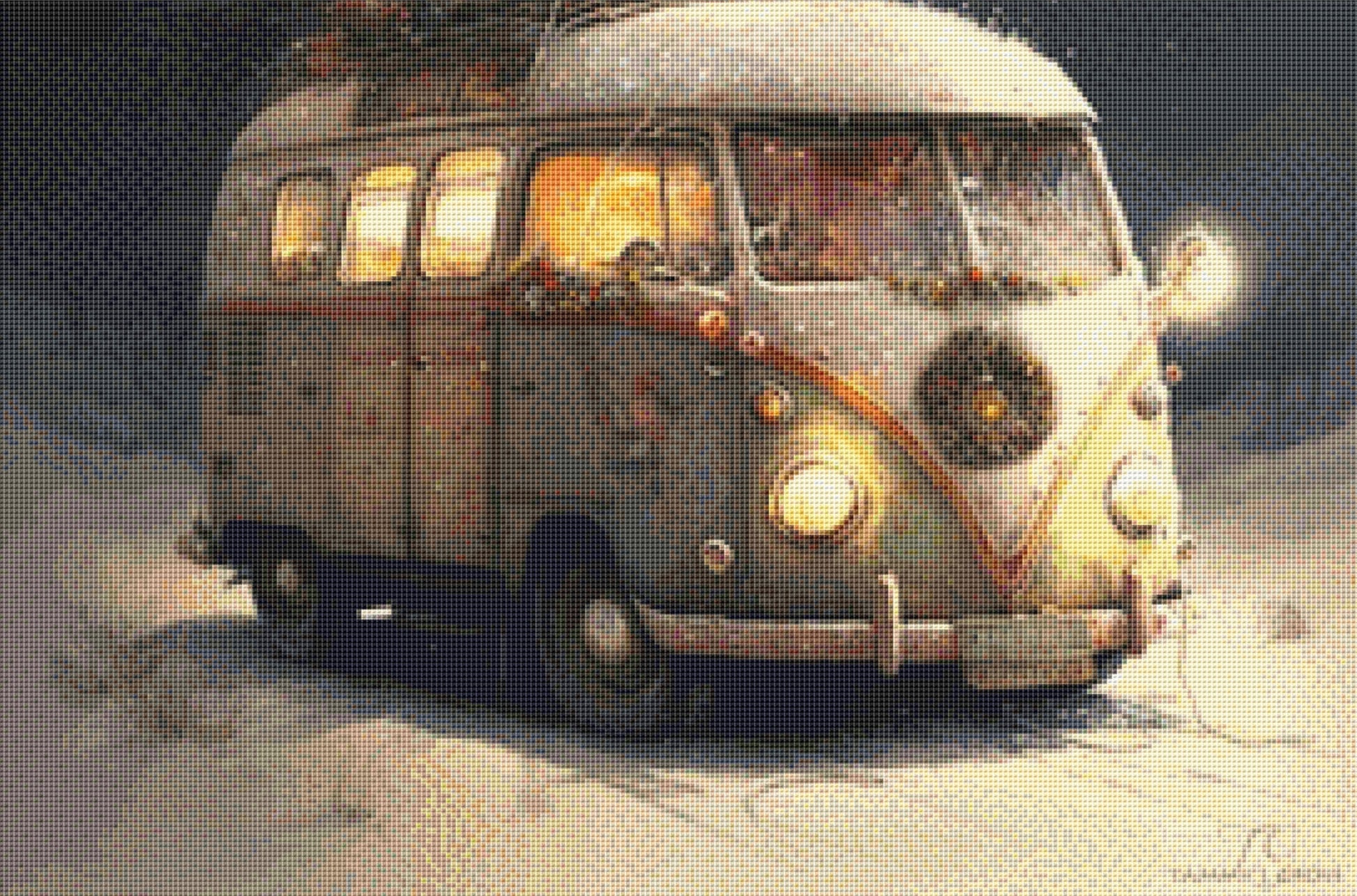 Christmas Bus cross stitch pattern by Tammy L. Gross