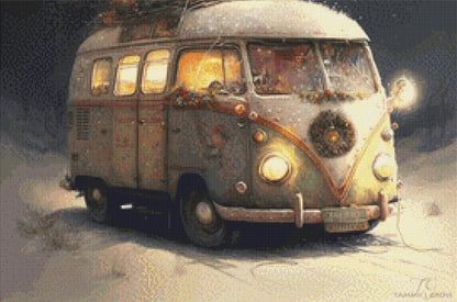 Christmas Bus cross stitch pattern by Tammy L. Gross