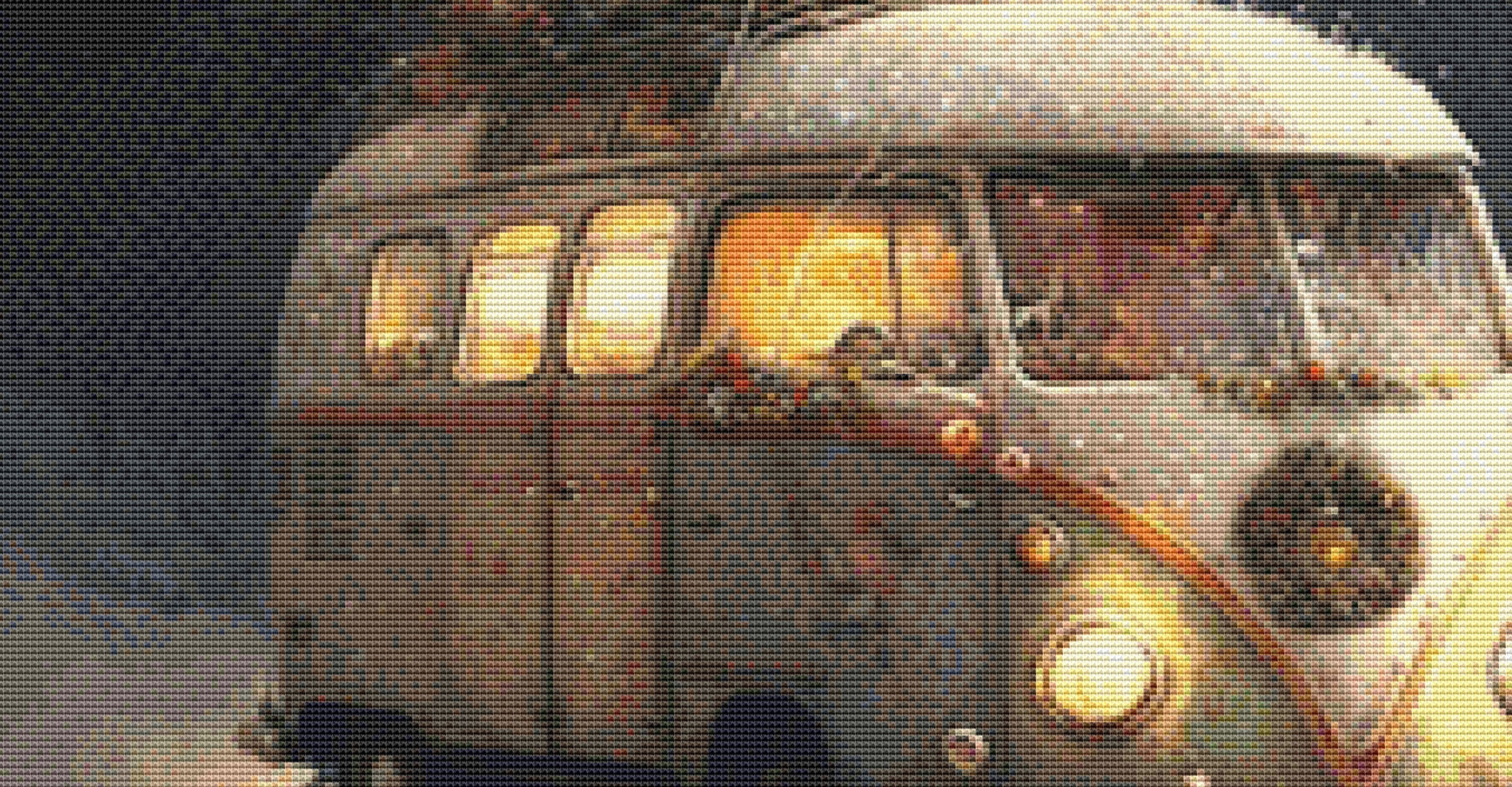 Christmas Bus cross stitch pattern by Tammy L. Gross
