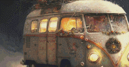Christmas Bus cross stitch pattern by Tammy L. Gross