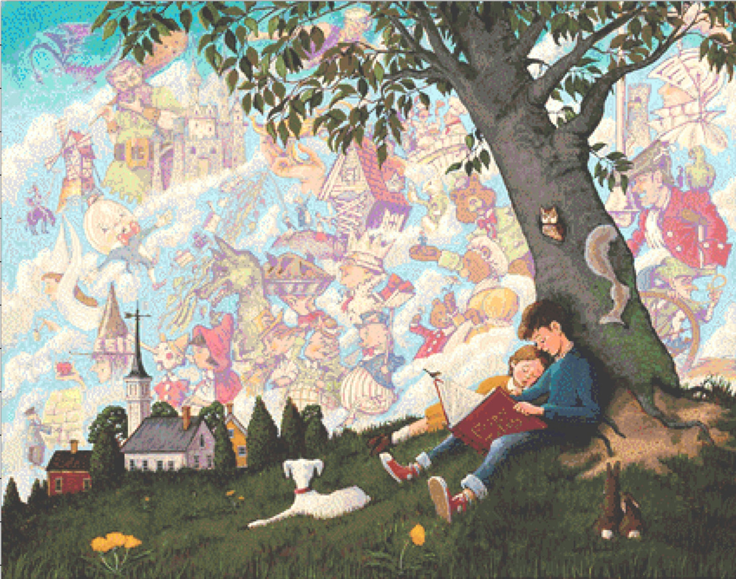 Childhood Dreams cross stitch pattern by Joseph Holodook/Porterfields Fine Art Licensing