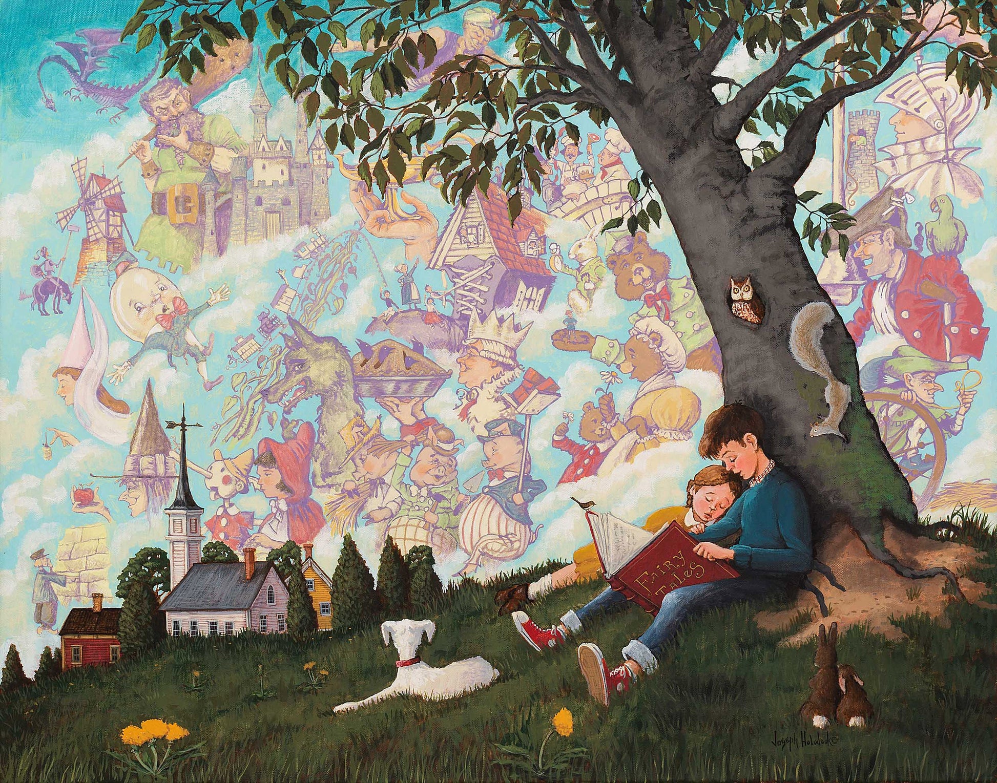 Childhood Dreams cross stitch pattern by Joseph Holodook/Porterfields Fine Art Licensing